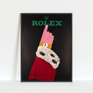 Rolex Vintage Poster Fashion Luxury Watch Aesthetic, Wall Art. HD Canvas Print Poster, Suitable for, Home, Living Room, Room Decoration