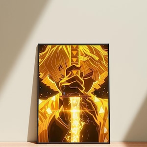 Zenitsu Agatsuma Demon Slayer Poster Wall Art Bedroom Decor Living Room