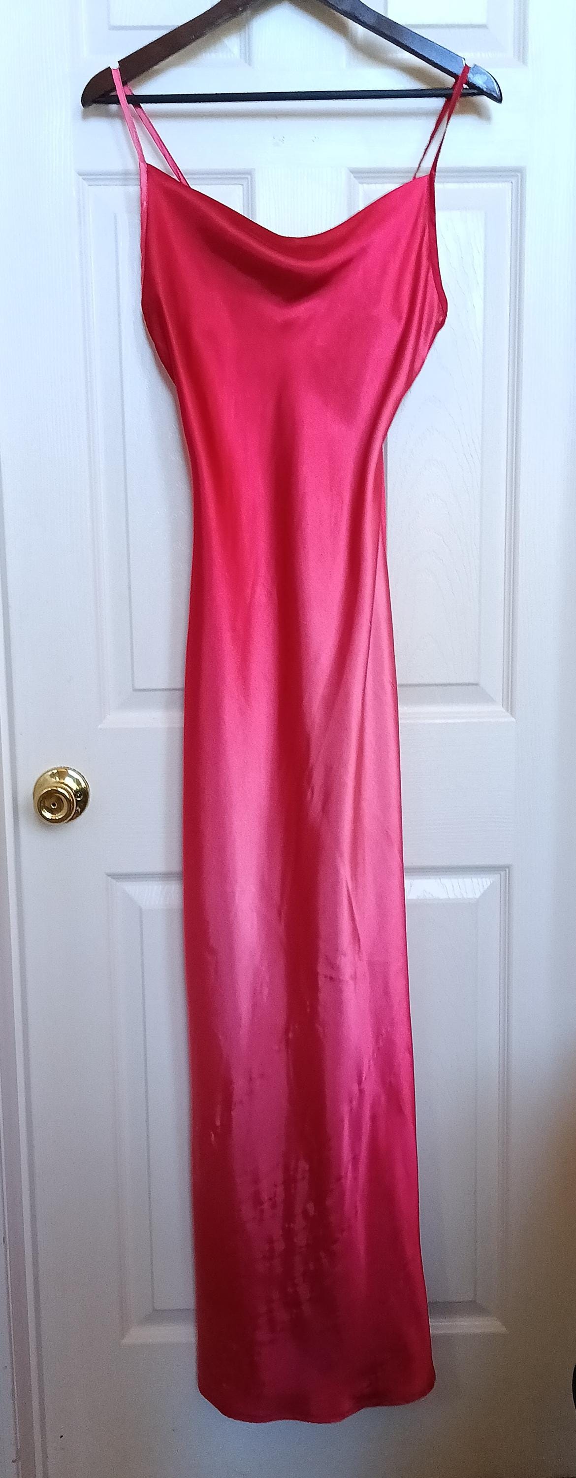 90s halter prom dress 2000S SHANGAI TANG Light Pink & Gold Silk Lace Cocktail Dress With Scarf