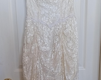 Vintage 1980s Scott McClintock for Gunne Sax SF Lace Dress Size 4