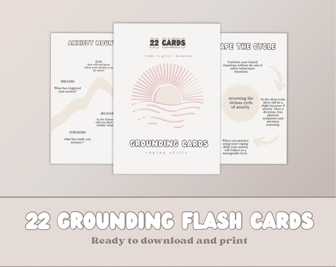 22 Grounding Flash Cards to Download & Print - Etsy