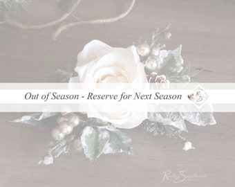 Out of Season, Reservation for Next Season | Winter Pine Wedding Flowers | Farmhouse Christmas Floral Bride Decor Bridal Cascade Bridesmaid