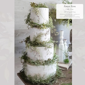 Forest Fern Wedding Flowers Collection | Cake Florals Artificial Greenery Vines Woodland Nature Moss Decor Bridal Bouquet Bridesmaid Bout