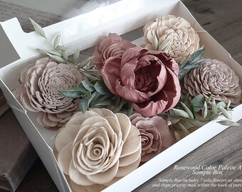 Sola Wood Flowers Sample Box in Rosewood Color Palette A.