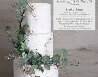 Eucalyptus & Italian Ruscus Collection, Farmhouse Wedding, Bridal Bouquet, Bridesmaid, Toss, Boutonniere, Cake Vine