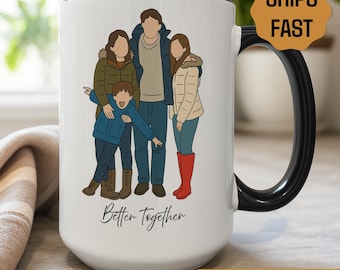 Unique Custom Mug with Your Photo, Custom Line Art Mug From Photo, Hand-Drawn Line Art Mug, Personalized Couple Photo Mug, Sketch From Photo
