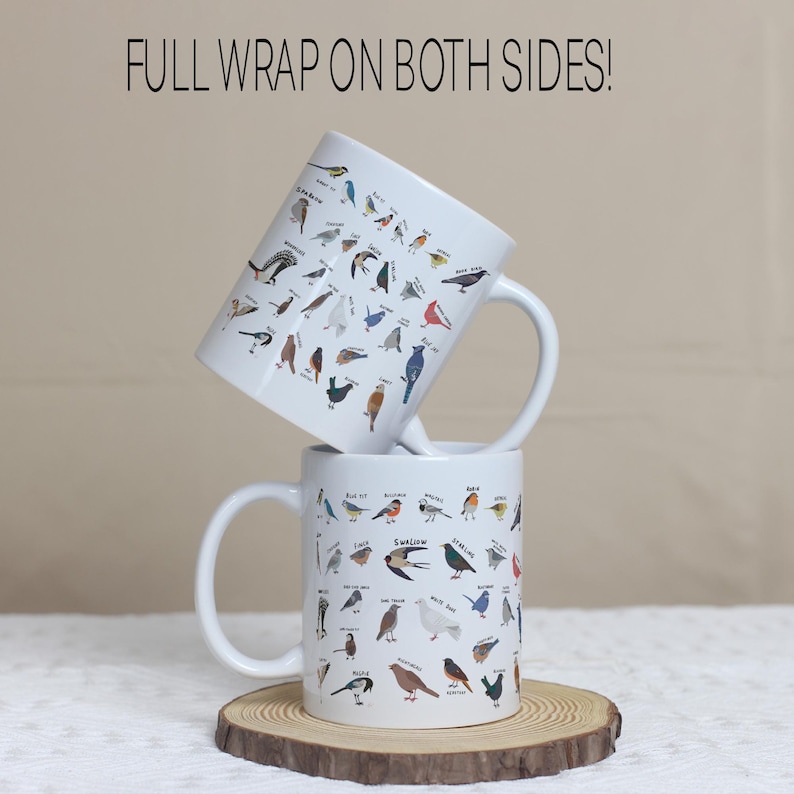 Bird Mug, Bird Watcher Gift,Birdwatching Mug, Coffee Mug, Bird Lover Gift,Nature Lover Gift, Bird Art, Bird Gifts, Gift for Him, Ceramic Mug bild 8