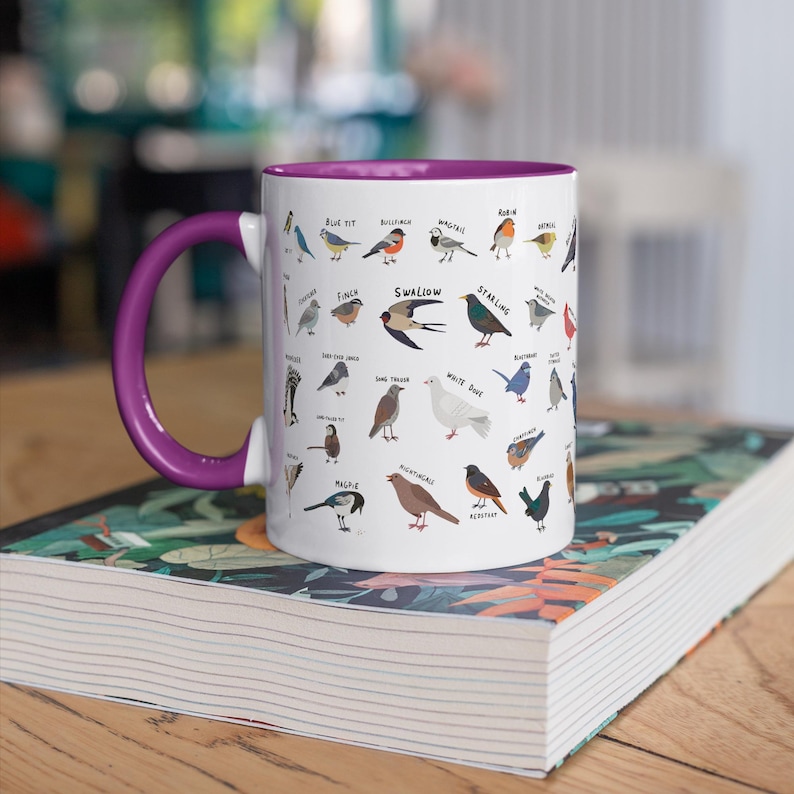 Bird Mug, Bird Watcher Gift,Birdwatching Mug, Coffee Mug, Bird Lover Gift,Nature Lover Gift, Bird Art, Bird Gifts, Gift for Him, Ceramic Mug bild 4