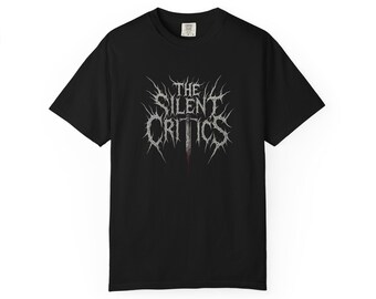 Camiseta de The Silent Critics de Metal: Camiseta unisex de algodón teñido en prenda