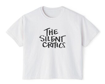 Camiseta de Los Críticos Silenciosos / Escritura manuscrita, tipografía minimalista