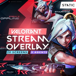 Statisches Valorant thematisches Stream-Overlay