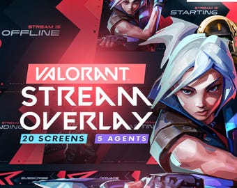 Statisches Valorant thematisches Stream-Overlay