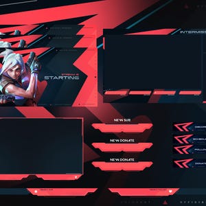 Static Valorant themed Stream overlay image 4