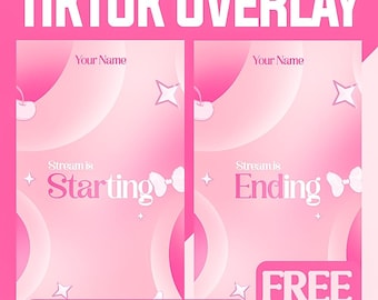 Tiktok Live Animiertes Overlay - Girly / Feminines Thema