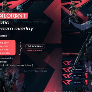 Static Valorant themed Stream overlay image 2