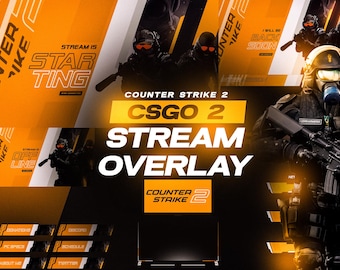Animiertes Stream-Overlay im CSGO-Stil (Counter-Strike).