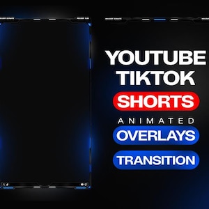 Animiertes Youtube, Tikok Shorts Stream Overlay Paket