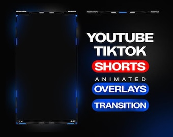 Animiertes Youtube, Tikok Shorts Stream Overlay Paket
