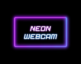 Neon Webcam Overlay: Animierter Facecam Rahmen - Rot, Grün, Blau