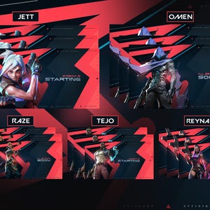 Static Valorant themed Stream overlay image 3