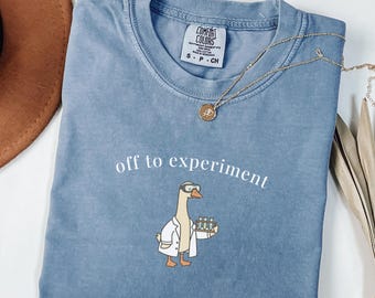 Comfort Colors® Rolig vetenskapsgås-tröja, vetenskapsman-tröja, vetenskapsälskare-present, vetenskapsman-present till mors dag, söt labb-tröja