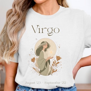 Virgo Shirt, Zodiac Sign, Astrology Shirt, Personalized Gift, Fantasy Design
