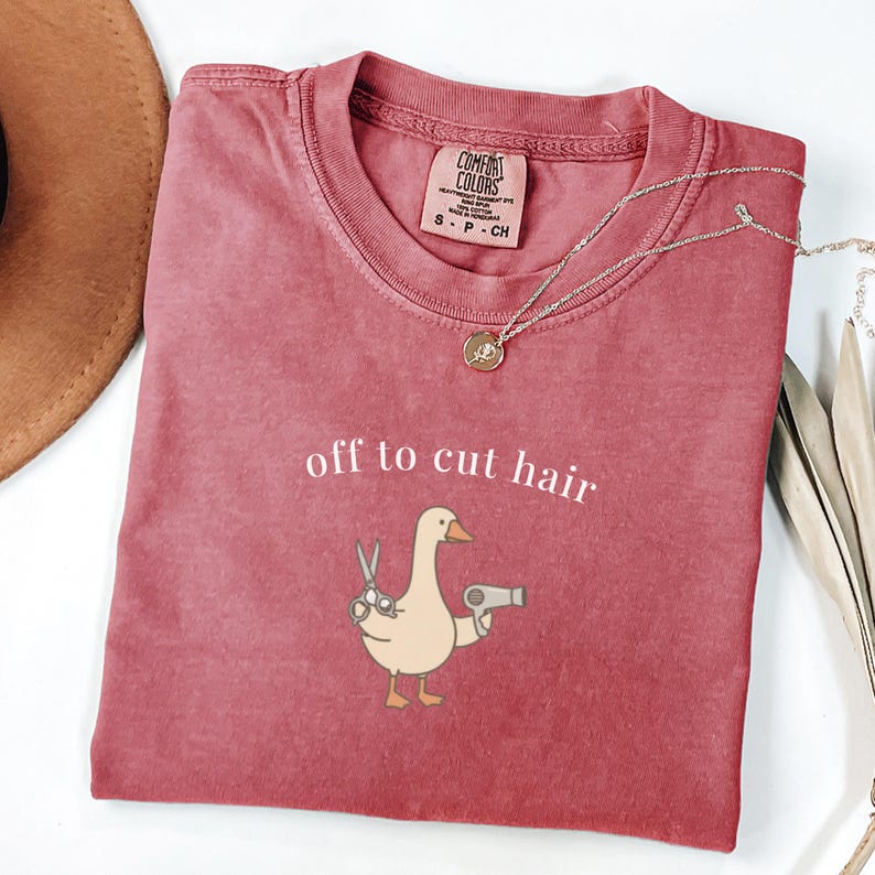 Funny Duck Hairdresser Stylist Graphic, Off to Cut Hair Salon Humor, Cute Animal Cosmetology Gift, Barber Professional
Hairdresser Gift