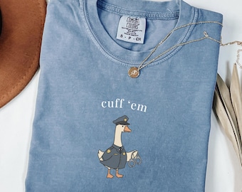 Comfort Colors® Funny Police Goose Shirt, Police Officer Shirt, Cop Gift, Police Fathers Day Gift, Cute Law Enforcement Tee