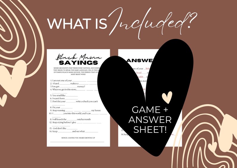 Black Mama Sayings Baby Shower Game: Fun Party Activity (digital ...