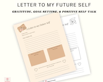 OT Goal Setting & Gratitude Worksheet | Letter to My Future Self SEL Activity | Positive Self-Talk Printable