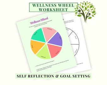 Wellness Wheel Worksheet | Occupational Therapy Resource | Mental Health Group Activity | Self-Reflection Tool | PDF Wellness Worksheet