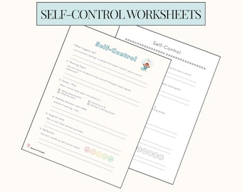 Emotional Regulation and Self-Control Worksheet | Printable SEL Tool for Teens & Adults