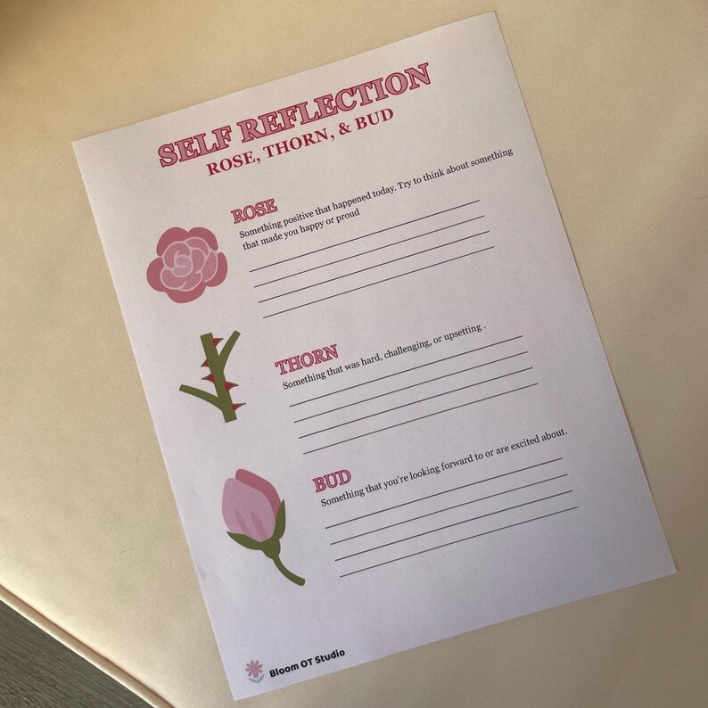 Self Reflection Worksheets | Printable Mental Health Activity | OT ...