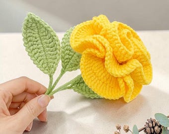 Crochet Rose Pattern PDF, Red Rose Crochet Pattern, Crochet Easy Flower Pattern, Cute Realistic Rose Tutorial, Valentine Rose Gift Pattern