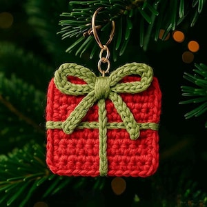 Ornement de Noël au crochet, décoration de Noël faite main, joli modèle d'ornement festif au crochet, modèle de cadeau de Noël au crochet (PDF) image 5