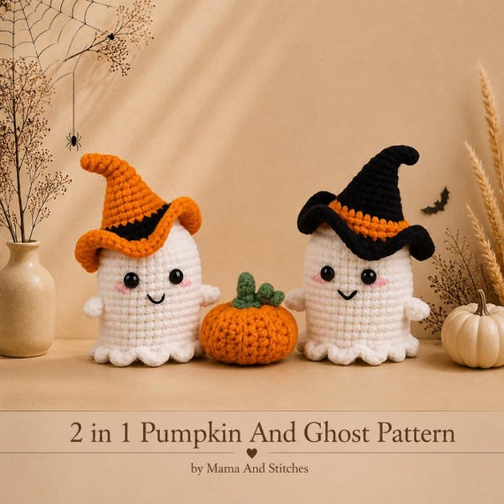 Ghost Keychain Crochet Pattern PDF, Cute Halloween Bag Charm, Spooky Beginner Crochet Keychain, Small Quick Crochet Project, Cute Amigurumi