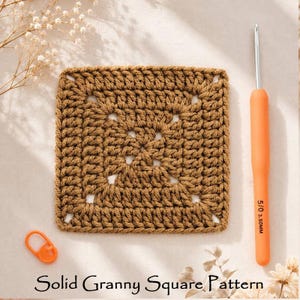 Basic Granny Square Crochet Pattern PDF, Classic Granny Square Tutorial, Beginner Crochet Pattern, Easy Crochet Square,Blanket Block Pattern