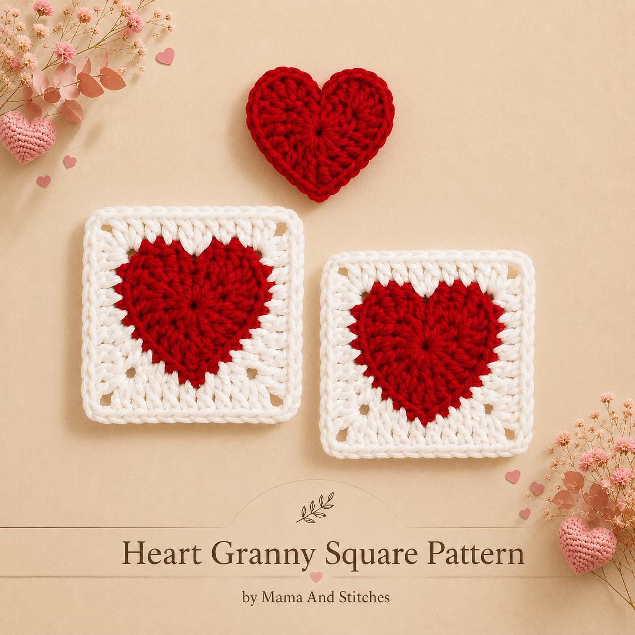 40 Valentine Crochet Patterns to Make for Gifts, Decor, and Cozy Seasonal Touches 2 Heart Granny Square Crochet Pattern Floral DIY Blanket