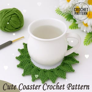Patrón de posavasos de girasol a crochet - Tutorial de posavasos de girasol a crochet - Patrón de crochet fácil para principiantes - Patrón de posavasos floral