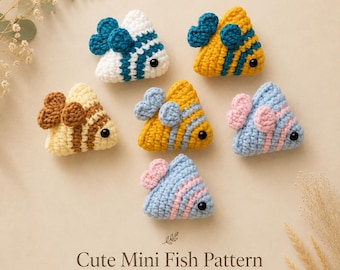 Mini Crochet Fish Pattern | Easy Amigurumi Fish Tutorial | Beginner-Friendly Crochet Toy | Cute Ocean Animal PDF Pattern | Instant Download