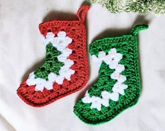 Christmas Stocking Crochet Pattern | Cute Boot Stocking PDF | Rustic Holiday Decor | Easy Crochet Pattern | Farmhouse Christmas Stocking DIY