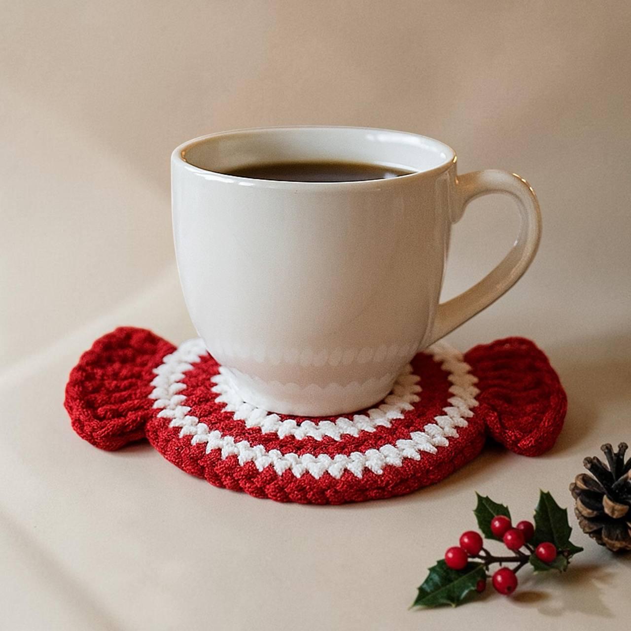 Peppermint Candy Coaster Crochet Pattern | Christmas Crochet Decor ...