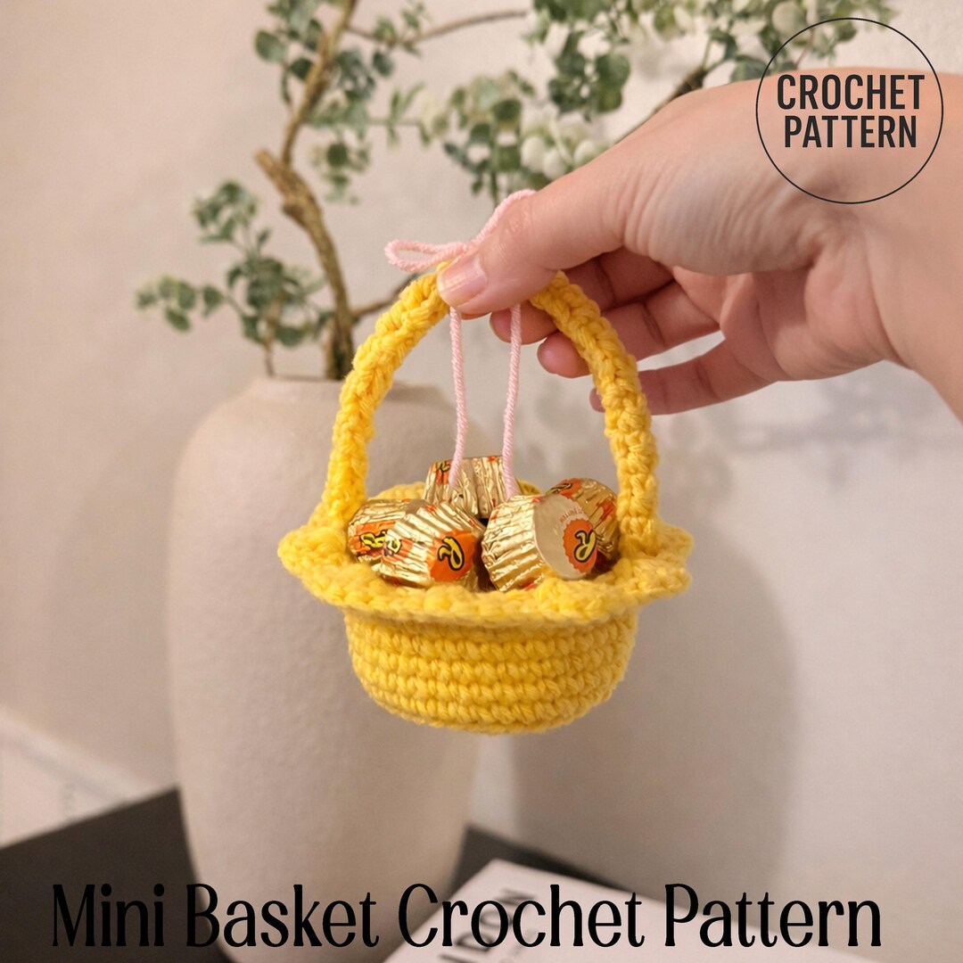Crochet Mini Basket Pattern | Easy Crochet Basket PDF | Beginner ...