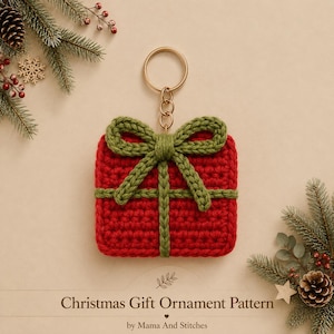 Ornement de Noël au crochet, décoration de Noël faite main, joli modèle d'ornement festif au crochet, modèle de cadeau de Noël au crochet (PDF) image 9
