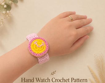 Schema PDF per bracciale all'uncinetto per orologio / Tutorial fai da te per gioielli all'uncinetto / Cinturino per orologio all'uncinetto adatto ai principianti / Download immediato / Schema facile