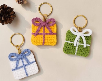 Crochet Gift Box Ornament Pattern, Christmas Tree Ornament Crochet PDF, Present Shape Crochet Pattern, Holiday Decor DIY, Cute Xmas Ornament