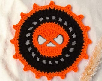 Skull Coaster Crochet Pattern | Halloween Coaster PDF | Gothic Skull Decor | Easy Crochet Pattern | Spooky Home Decor | Instant Download