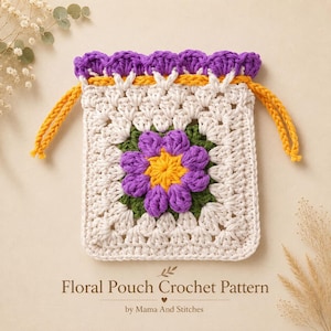 Patrón de monedero de crochet en PDF / Patrón de monedero de crochet fácil para principiantes / Bolso de crochet pequeño DIY / Accesorio de crochet / Descarga en su lugar