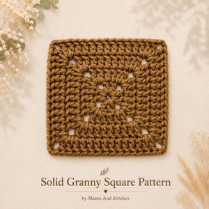 Basic Granny Square Crochet Pattern PDF, Classic Granny Square Tutorial, Beginner Granny Square, Easy Crochet Square,Blanket Block Pattern