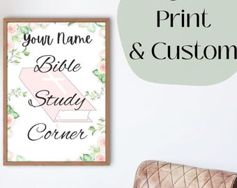 Personalized Bible Study Art: Custom Christian Name Print (Digital Download